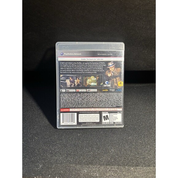 L.A. Noire PS3 Complete Case Disc Manual Tested Working Rockstar Detective Game - Picture 3 of 3